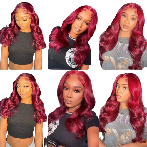 Burgundy Loose Wave 13x4 Lace Front Wig – Natural Hairline Look
