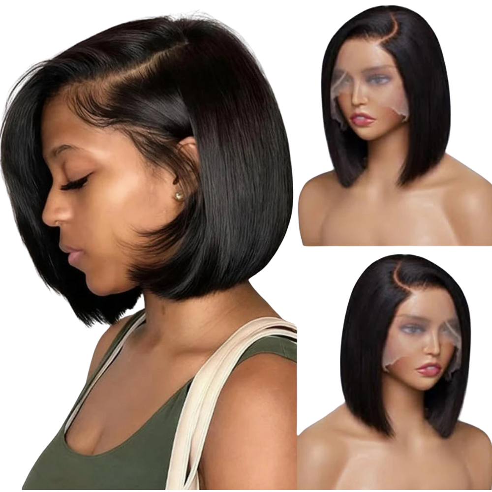 Bob Wig Human Hair 13x4 Hd Lace Front Human Hair Wigs For Black Women Glueless Lace Front Wigs Pre Plucked Pre Cut Straight Bob