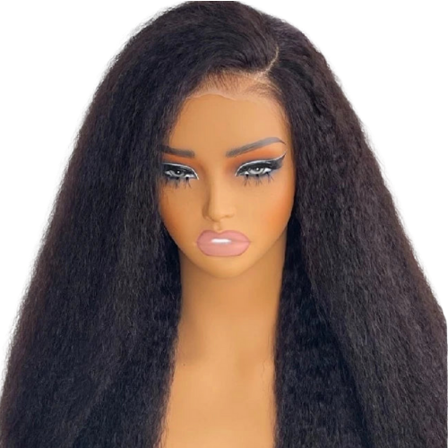 Kinky Straight 13x4 Hd Lace Frontal Glueless Wigs Human Hair No Glue Brazilian Yaki Straight 5x5 Lace Closure Wigs Ready To Go