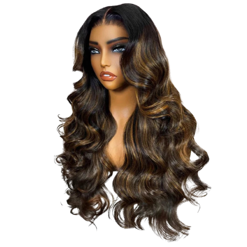 P1B30 Highlight Body Wave Human Hair Wigs 100%Human Hair Quality 13X6 Hd Lace Frontal Wigs 250 Density Brazilian Lace Front Wigs