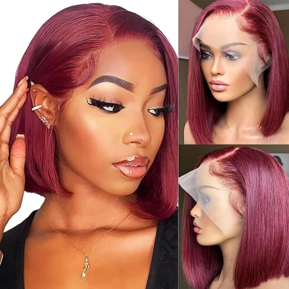 Bob Wig Human Hair 13x4 Hd Lace Front Human Hair Wigs For Black Women Glueless Lace Front Wigs Pre Plucked Pre Cut Straight Bob